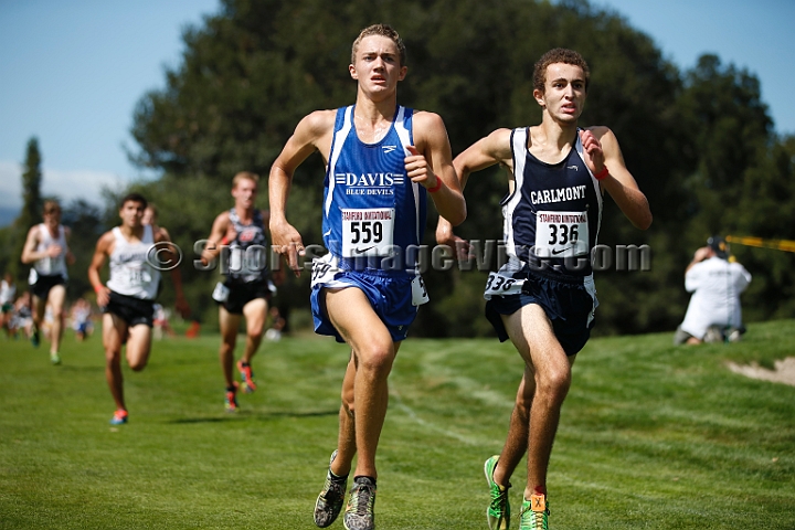 2014StanfordSeededBoys-513.JPG - Seeded boys race at the Stanford Invitational, September 27, Stanford Golf Course, Stanford, California.